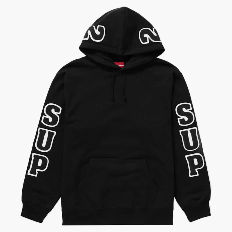 Supreme Team Chenille Hooded Sweatshirt Black