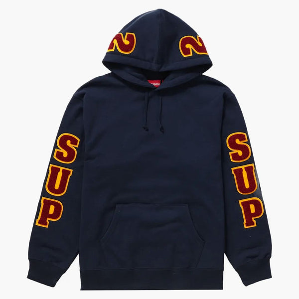 Supreme Team Chenille Hooded Sweatshirt Navy