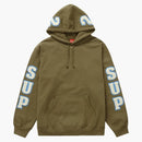 Supreme Chenille Hooded Sweatshirt Olive Brown