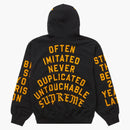 Supreme Team Flocked Hooded Sweatshirt Black