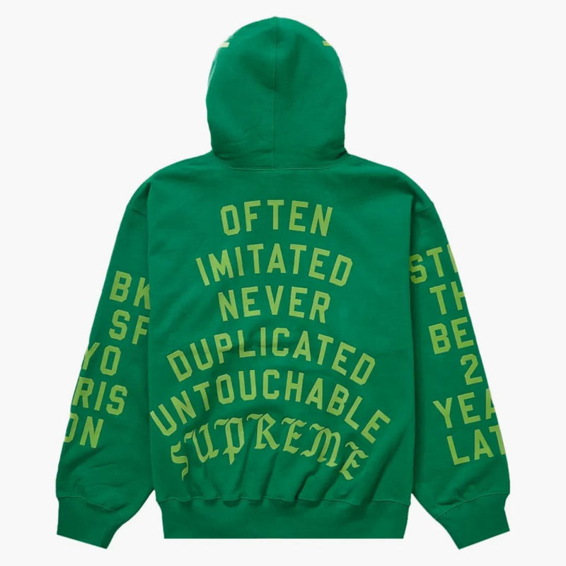 Supreme Team flockade huva tröja grönt