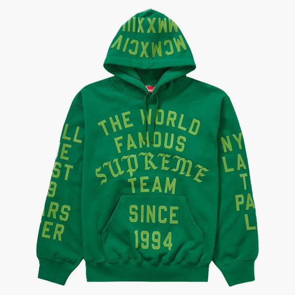 Supreme Team flockade huva tröja grönt
