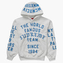 Supreme Team Flocked Hooded Sweatshirt White