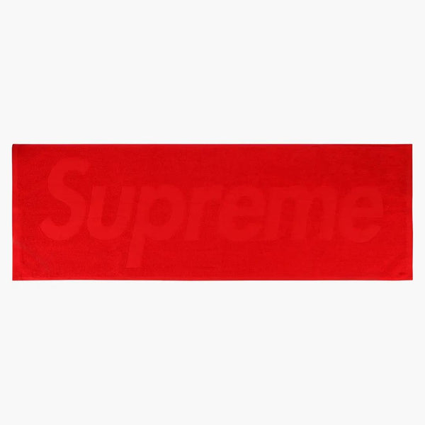 Supreme Terry Logo Hand Tewel Red
