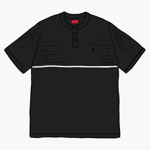 Supreme Terry S/s Henley Black