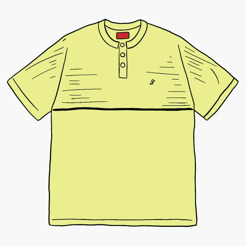 Supreme Terry S/S Henley Lime