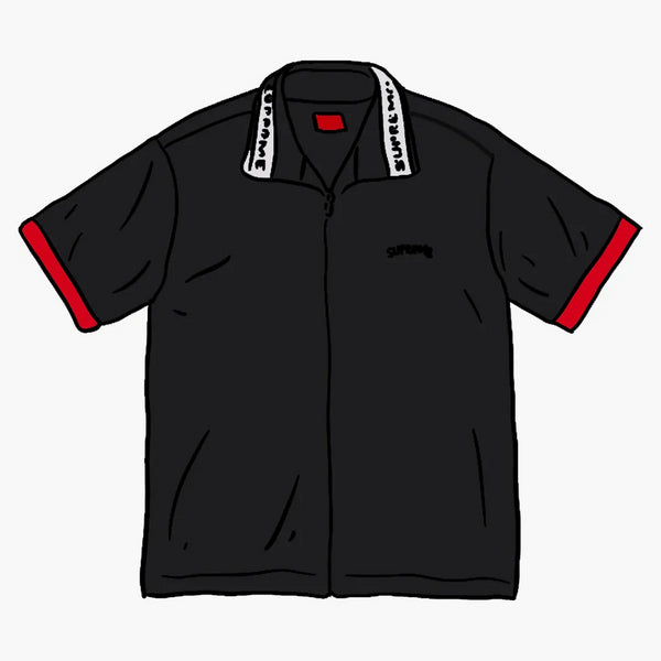 Supreme Terry S/s Zip Up Black