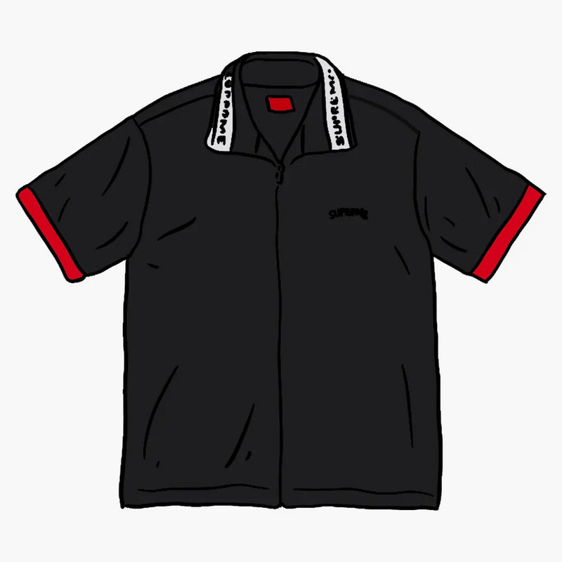Supreme Terry S/s Zip Up Black