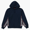 Supreme text rib hooded sweatshirt navy