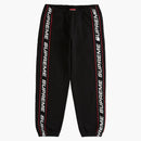Supreme text rib sweatpant black