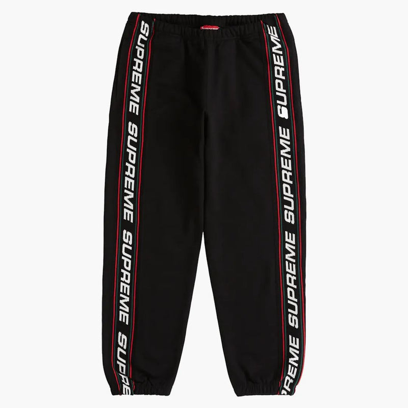Supreme Text Rib Sweatpant Black
