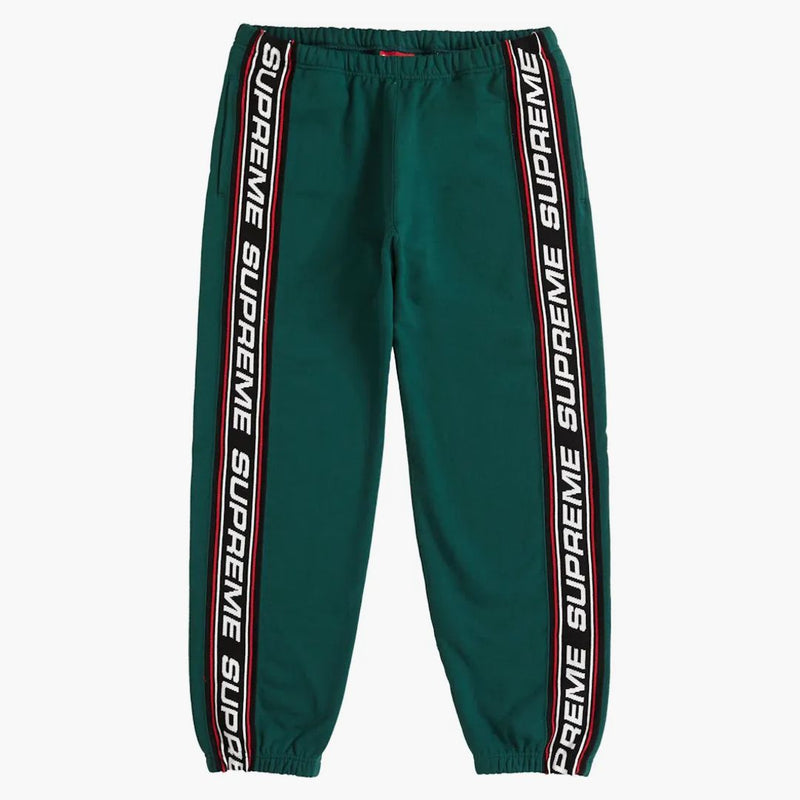 Supreme Text Rib Sweatpant Dark Green