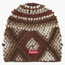 Supreme Textured Knit Beanie Brown