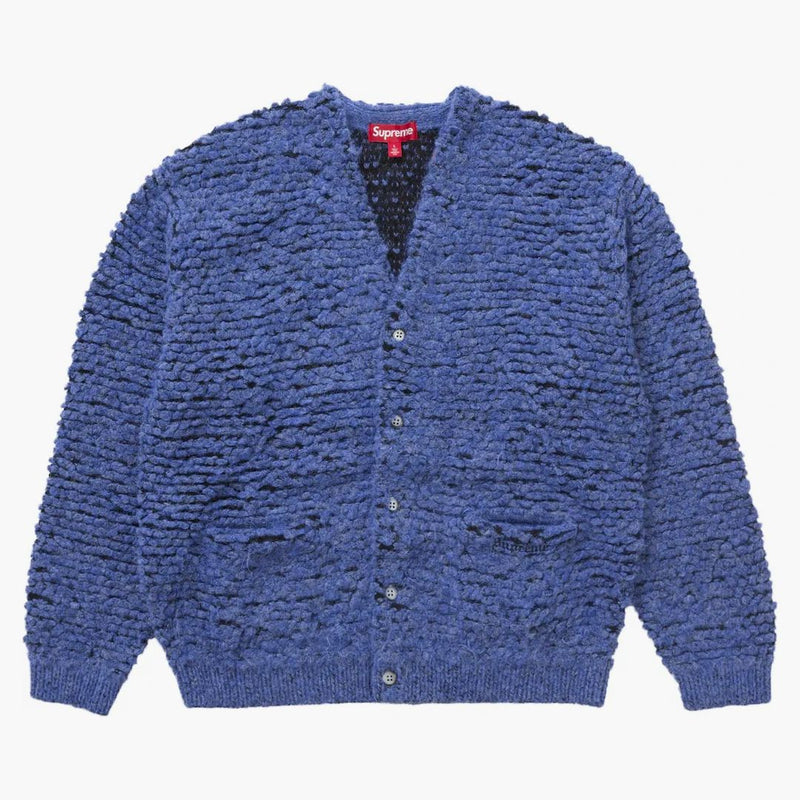Supreme Textured Knicked Cardigan Blue