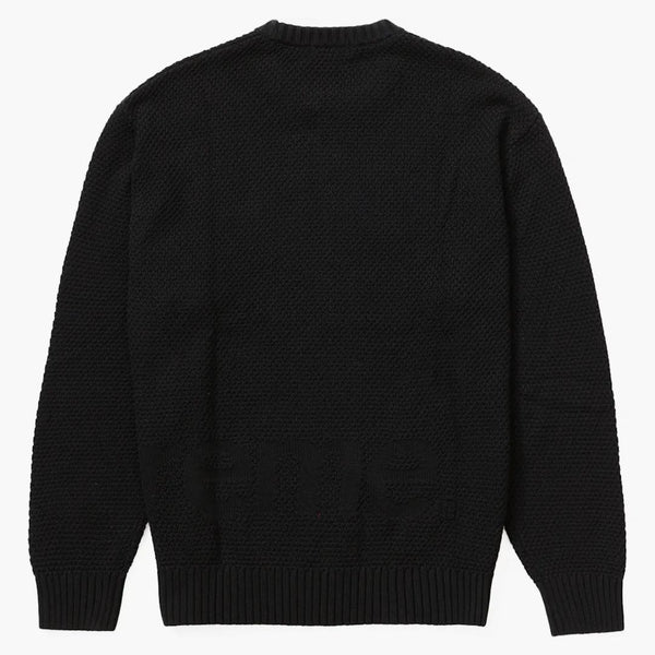 Supreme texturerad liten låda tröja svart