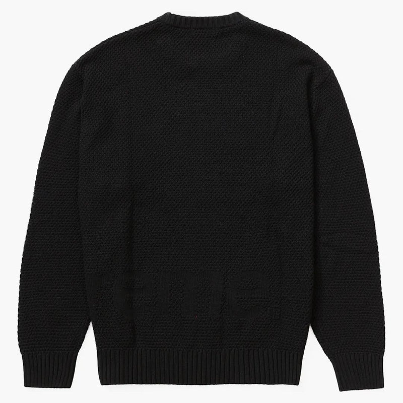 Supreme texturerad liten låda tröja svart