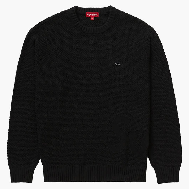 Supreme texturerad liten låda tröja svart