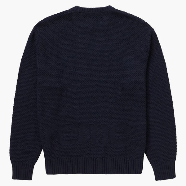 Supreme Textured Small Box Sweater Navy