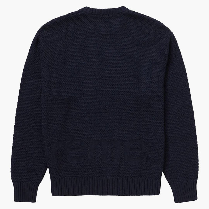 Supreme Textured Small Box Sweater Navy