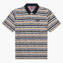 Supreme Textured Stripe Polo Navy