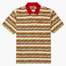Supreme Textured Stripe Polo Red