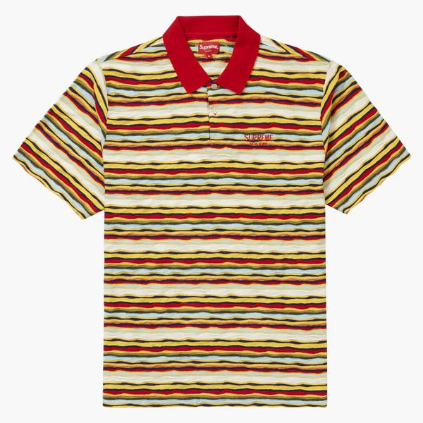Supreme Textured Stripe Polo Red
