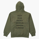 Supreme the crow hooded sweatshirt light olive