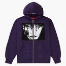 Supreme el cuervo cremallera sudadera con capucha polvorienta púrpura