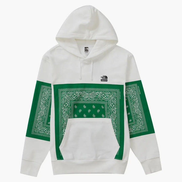 Supreme The North Face Bandana Hooded Sweatshirt White