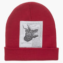 Supreme el gorro de cara norte (FW24) rojo