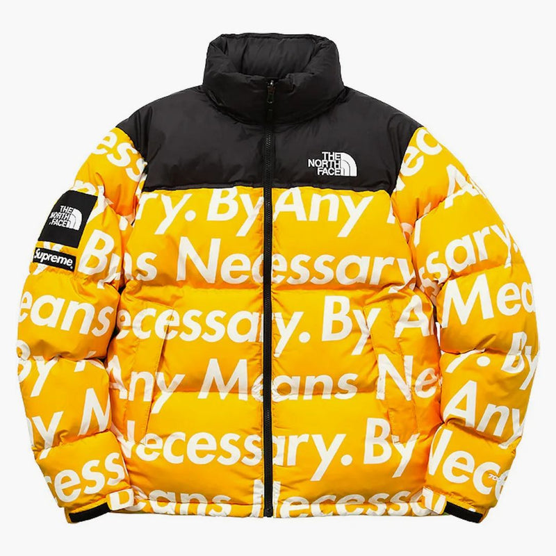 Supreme The North Face By Any Means Nuptse Jacket Yellow