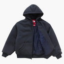 Supreme The North Face Down Filled Zip Up Hooded Sweatshirt Navy
