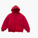 Supreme the North Face Down Filled Zip Up Hooded Sweatshirt Red