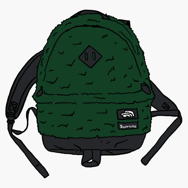 Supreme The North Face Faux Fur Backpack Green