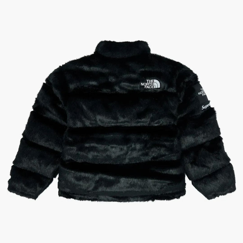 Supreme The North Face Faux Fur Nuptse Jacket Black