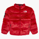 Supreme The North Face Faux Fur Nuptse Jacket Red