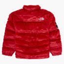 Supreme The North Face Faux Fur Nuptse Jacket Red
