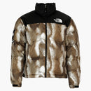 Supreme The North Face Fur Print Nuptse Brown