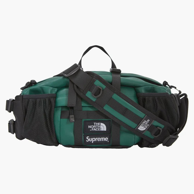 Supreme The North Face Leather Mountain Waist Bag Dark Green