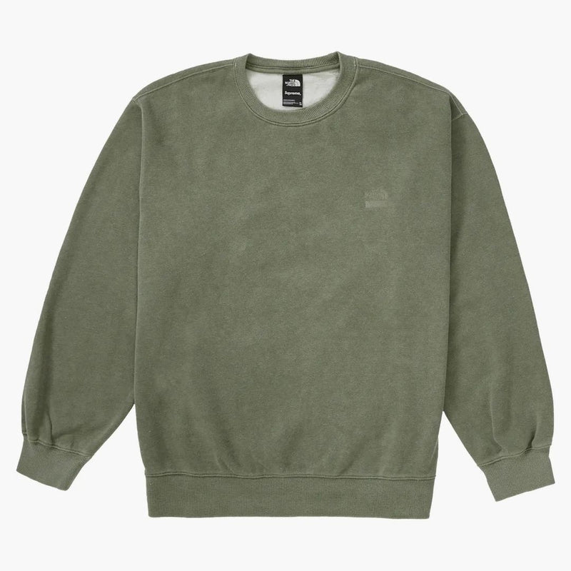 Supreme The North Face Pigment Printed Crewneck Olive