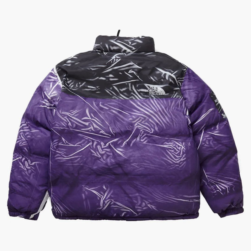 Supreme The North Face Printed Nuptse Trompe L'oeil Jacket Purple