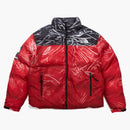 Supreme The North Face Printed Nuptse Trompe L'oeil Jacket Red