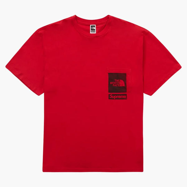 Supreme The North Face Printed Pocket Tee Red