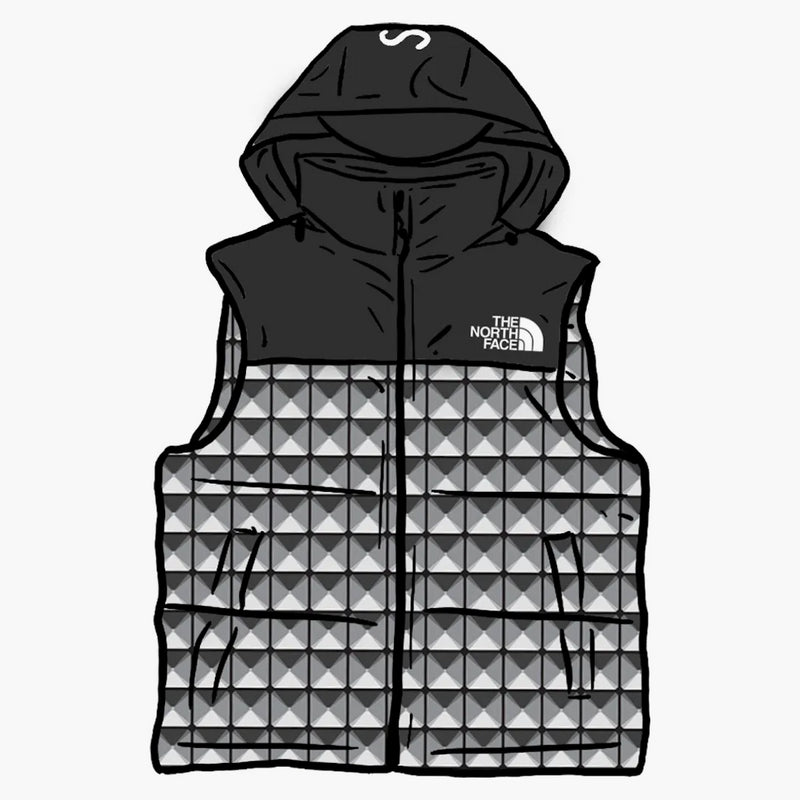 Supreme The North Face Studded Nuptse Vest Black