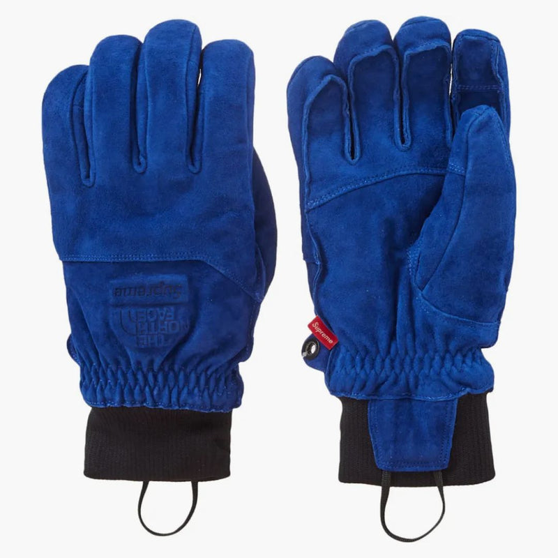 Supreme The North Face Suede Gloves Blue