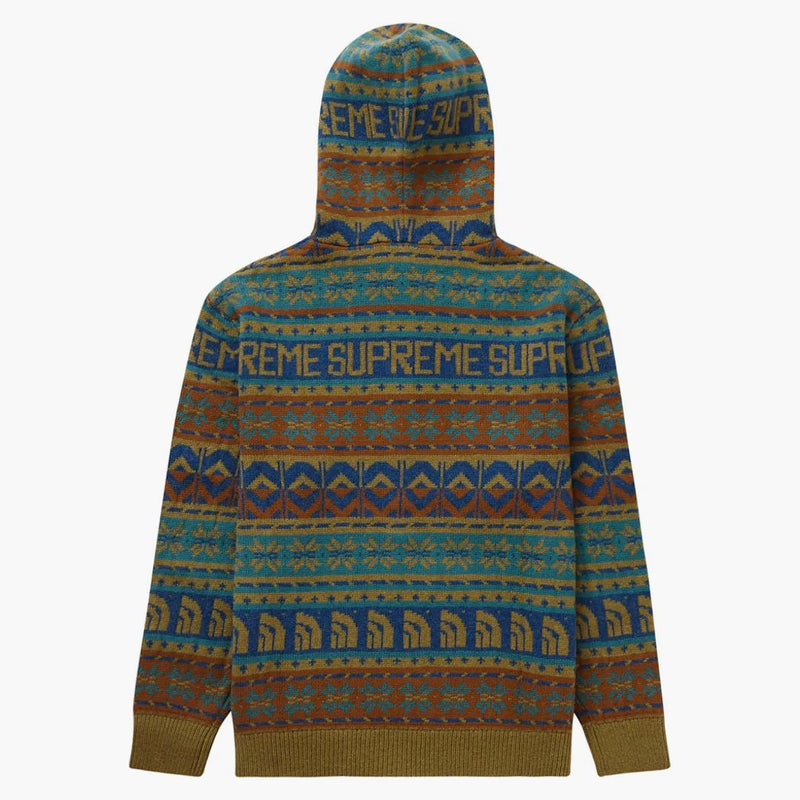 Supreme The North Face Zip Up Hooded Sweater Olive