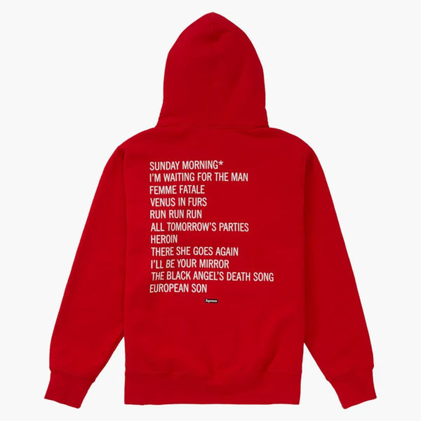 Supreme the Velvet Underground Hooded Sweatshirt Red
