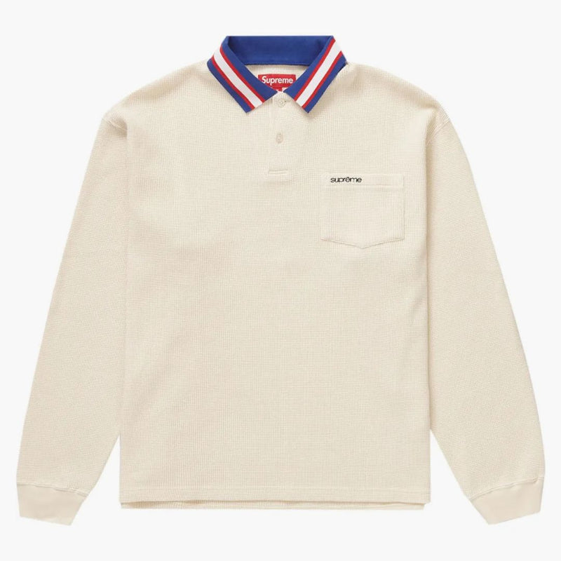 Supreme thermal l/s polo natural