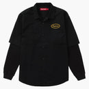 Najwyższa koszula robocza rękawów termicznych czarna