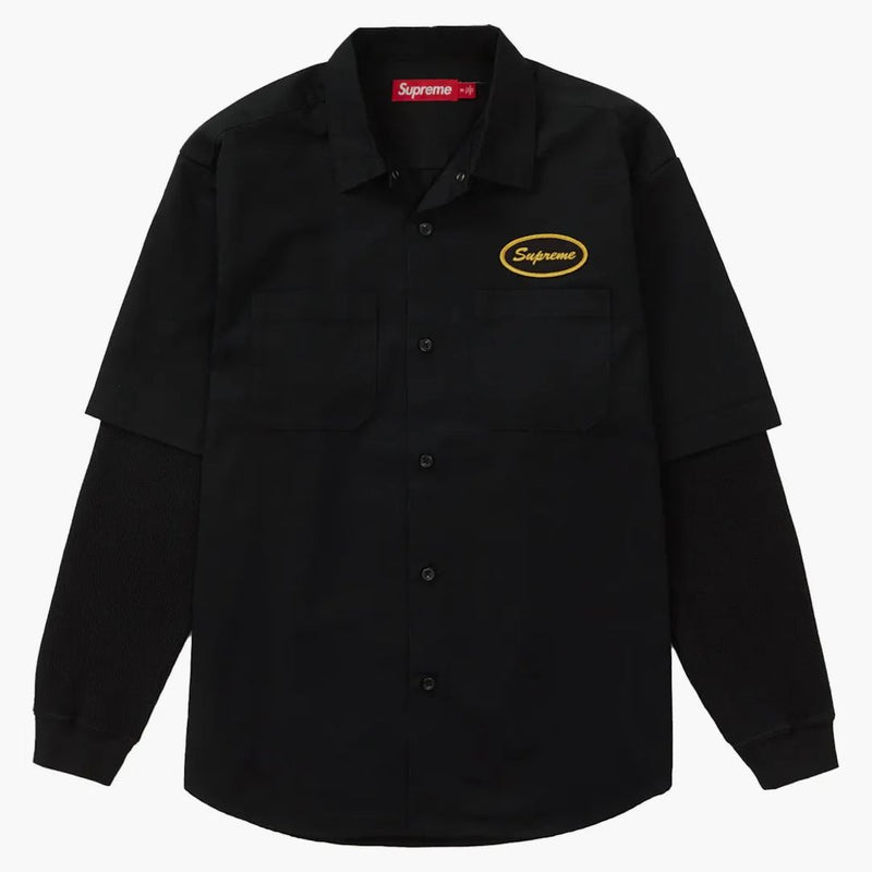 Supreme Thermal Sleeve Work Shirt Black